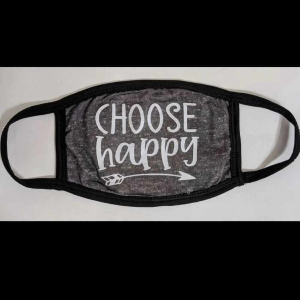 CHOOSE HAPPY PERSONALIZED  ADULT FACE MASK